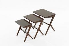 Mid Century Modern Walnut Nesting Tables - 1479312