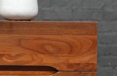Mid Century Modern Walnut Night Stands w Metal Accents - 4751461
