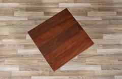 Mid Century Modern Walnut Pedestal Side Table w Star Base - 4172035