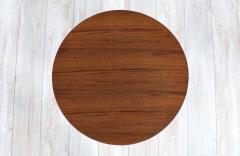 Mid Century Modern Walnut Side Table with Brass Star Base - 2394464