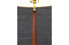 Mid Century Modern Walnut Table Lamps w Sculptural Metal Bases - 4098993