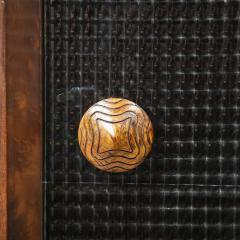 Mid Century Modern Walnut Textured Glass Dry Bar Cabinet by Gilbert Rohde - 3108584