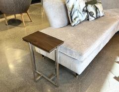 Mid Century Modern Walnut and Metal Drinks Table - 4220025