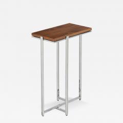 Mid Century Modern Walnut and Metal Drinks Table - 4221952