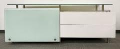 Mid Century Modern White Lacquered and Glass Console Dresser or Sideboard - 2505873