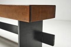 Mid Century Modern Wooden Bench Europe ca 1950s - 4317749
