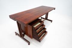 Mid Century Modern Wooden Desk with Floating Drawers - 2730864