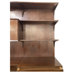 Mid Century Modern Wooden Wall Unit Italy 1960s - 3721689