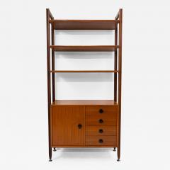 Mid Century Modern Wooden Wall Unit with Drawers - 2596472