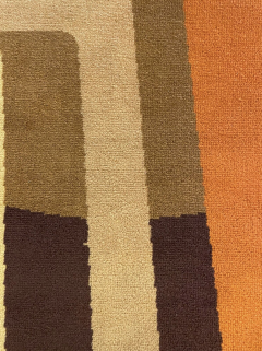 Mid Century Modern Wool Rug with Geometric Pattern Italy 1970s - 3558264