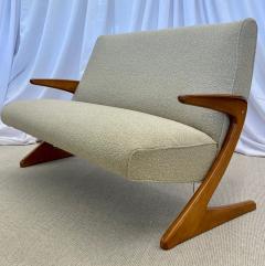 Mid Century Modern Z Sofa Settee by Bengt Ruda Boucle Swedish 1960s - 2730708