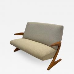 Mid Century Modern Z Sofa Settee by Bengt Ruda Boucle Swedish 1960s - 2734923