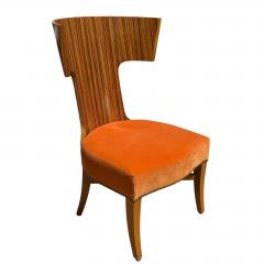 Mid Century Modern Zebrawood Klismos Lounge Chair 1 of 2 - 4578047