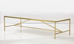 Mid Century Modern brass frame coffee table Designed by Paul McCobb - 2767671