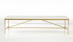 Mid Century Modern brass frame coffee table Designed by Paul McCobb - 2767672