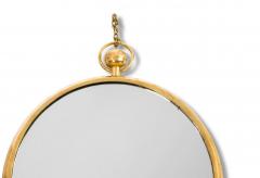 Mid Century Modern brass mirror in the manner of Fornasetti - 1980523