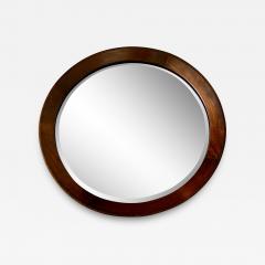 Mid Century Modern circular Mirror in wood by Brazilian Designer 1960s - 3988906