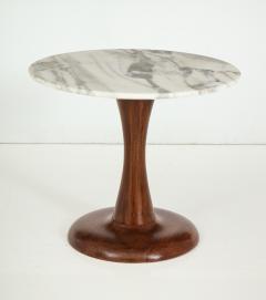 Mid Century Modern side table Walnut and Marble Top  - 822494