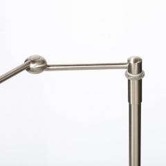 Mid Century Modernist Adjustable Reading Lamp in Brushed Nickel - 4075236