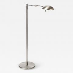 Mid Century Modernist Adjustable Reading Lamp in Brushed Nickel - 4076449
