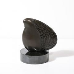 Mid Century Modernist Amorphic Ripple Bronze Sculpture signed V R 3 3 - 3899162