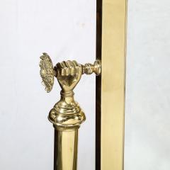 Mid Century Modernist Articulating Brass Full Length Cheval Mirror - 3352908