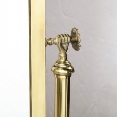 Mid Century Modernist Articulating Brass Full Length Cheval Mirror - 3352909
