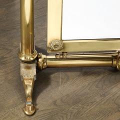 Mid Century Modernist Articulating Brass Full Length Cheval Mirror - 3352947