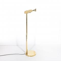 Mid Century Modernist Articulating Floor Lamp in Polished Brass - 4566413