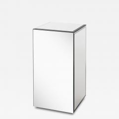 Mid Century Modernist Beveled Mirror Pedestal with Smoked Top - 3755560