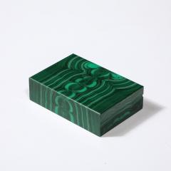 Mid Century Modernist Book Matched Malachite Box - 3703460