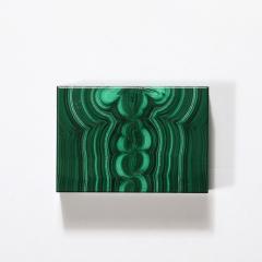 Mid Century Modernist Book Matched Malachite Box - 3703482