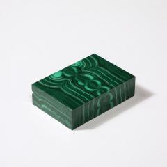 Mid Century Modernist Book Matched Malachite Box - 3703526