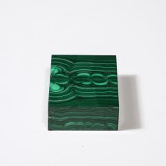 Mid Century Modernist Book Matched Malachite Box - 3703541