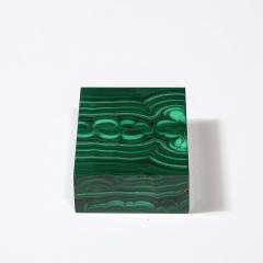 Mid Century Modernist Book Matched Malachite Box - 3703555