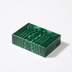 Mid Century Modernist Book Matched Malachite Box - 3703573