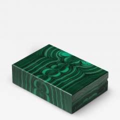 Mid Century Modernist Book Matched Malachite Box - 3706541