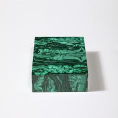 Mid Century Modernist Book Matched Malachite Box - 3703474