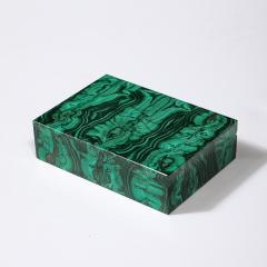 Mid Century Modernist Book Matched Malachite Box - 3703498