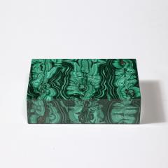 Mid Century Modernist Book Matched Malachite Box - 3703505