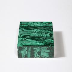 Mid Century Modernist Book Matched Malachite Box - 3703546