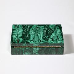 Mid Century Modernist Book Matched Malachite Box - 3703549