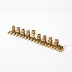 Mid Century Modernist Brass Menorah signed Morningstar Metalworks - 3898922