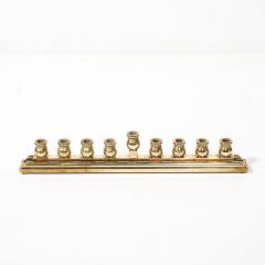 Mid Century Modernist Brass Menorah signed Morningstar Metalworks - 3899003