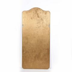 Mid Century Modernist Brass Wrapped Mirror W Rounded Arch Motif - 3376197