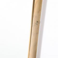 Mid Century Modernist Brass Wrapped Mirror w Curvilinear Tapered Form - 4438486