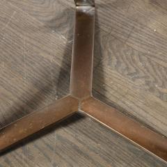 Mid Century Modernist Bronze Smoked Glass Cocktail Occasional Table - 3352509