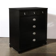 Mid Century Modernist Chest of Drawers in Ebonized Walnut - 3553692
