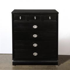 Mid Century Modernist Chest of Drawers in Ebonized Walnut - 3553693