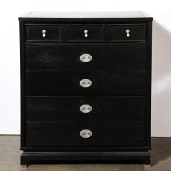 Mid Century Modernist Chest of Drawers in Ebonized Walnut - 3553774